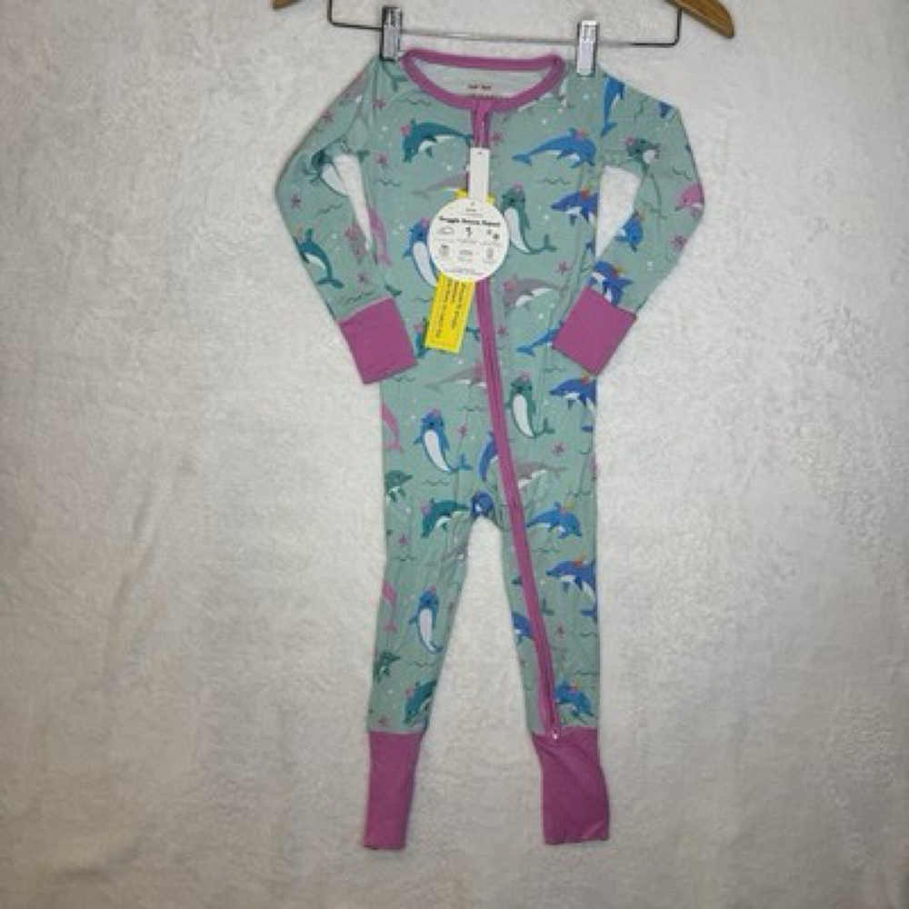 New With Tags Little Sleepies Dolphin Ocean Bamboo Zippy 2T Bamboo Tropical